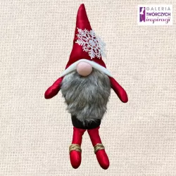 Czerwony Mikołajek (4) - Lalka tekstylna 48 cm